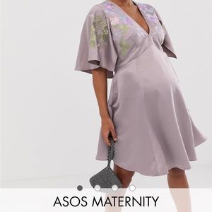 ASOS midi dress with cape sleeves